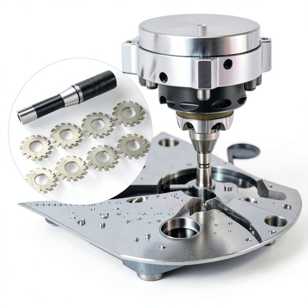7/16" 22mm R8 Shank Milling Arbor Cutter Holder + 8 Gear Cutters-2