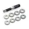 7/16" 22mm R8 Shank Milling Arbor Cutter Holder + 8 Gear Cutters-0