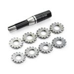 7/16" 22mm R8 Shank Milling Arbor Cutter Holder + 8 Gear Cutters-0