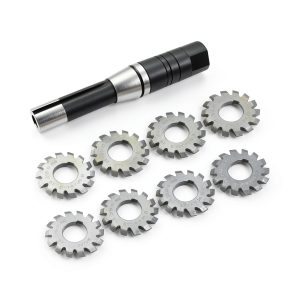 7/16" 22mm R8 Shank Milling Arbor Cutter Holder + 8 Gear Cutters-0