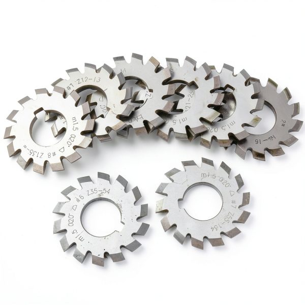 8Pcs Gear Cutters Gear Milling Cutter Set High Speed Steel Cutting Tool M1.5 20° 5mm 6mm-6