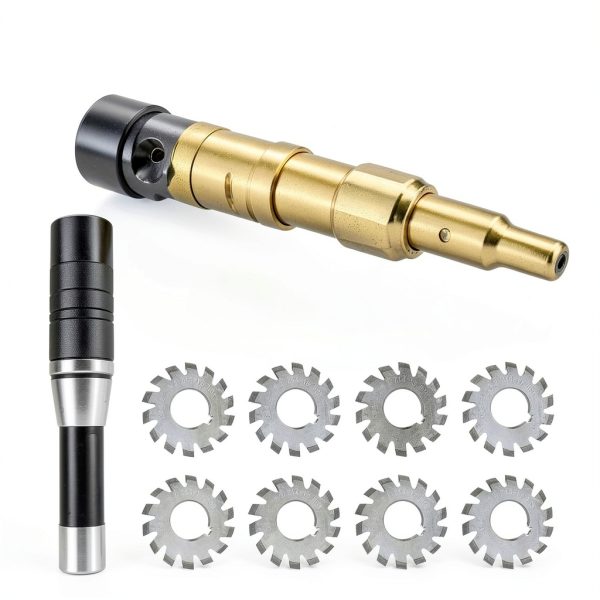 7/16" 22mm R8 Shank Milling Arbor Cutter Holder + 8 Gear Cutters-4