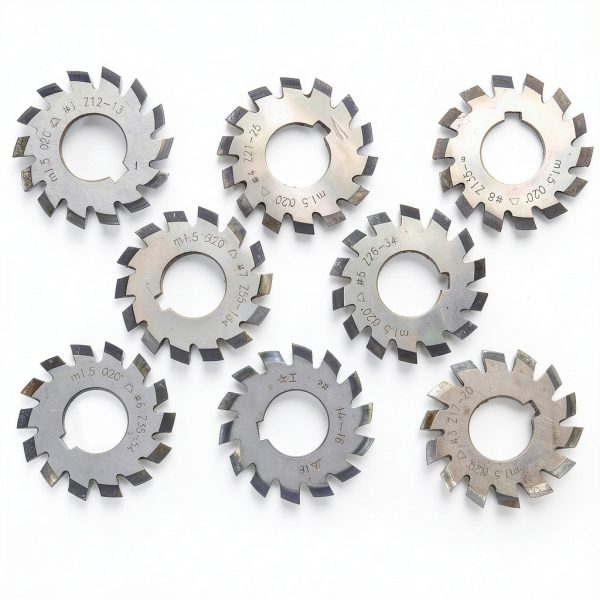 8Pcs Gear Cutters Gear Milling Cutter Set High Speed Steel Cutting Tool M1.5 20° 5mm 6mm-8
