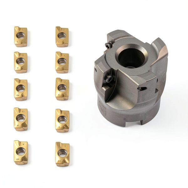 R8 FMB22 Face Mill Set MACHALLY 50mm Arbor with 10 Carbide Inserts-6