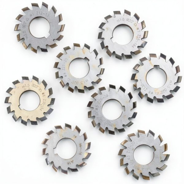 Gear Cutter Eujgoov 8Pcs Speed Steel 20 Pressure Angle M1.5 5x6mm-6