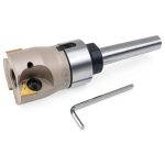 CME 2" 90° Indexable Face Mill MT2 Arbor, 3 Flutes, TPG322 Inserts-0