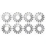 Garosa 8Pcs M11-8 Involute Gear Cutters High Speed Steel 20°-0